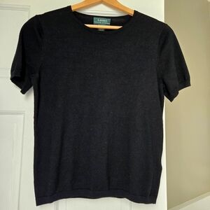 Ralph Lauren Silk Blend Short Sleeve Knit Top